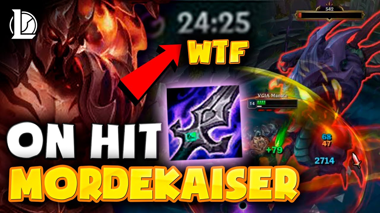 😱WTF ¡SOLO NASHOR ANTES DEL 25 CON LA BUILD MÁS ASQUEROSA Y ROTA DE MORDEKAISER! ON HIT MORDE