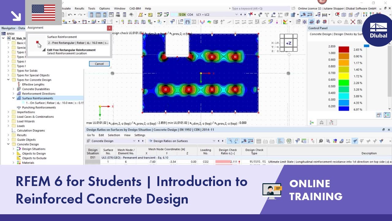 RFEM 6 for Students | Introduction to Reinforced Concrete Design | May 27, 2025