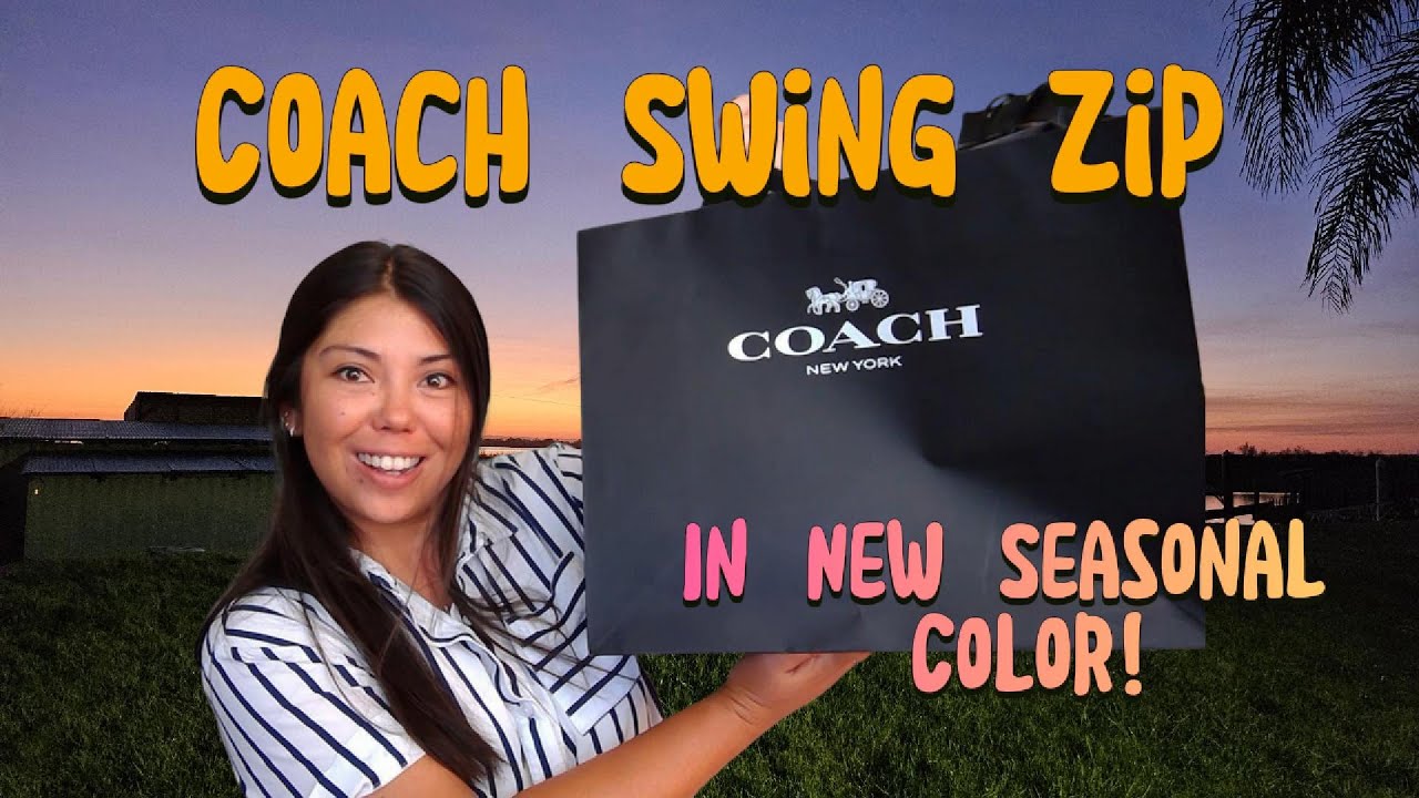 Coach Swing Zip Unboxing... In new Maple color!
