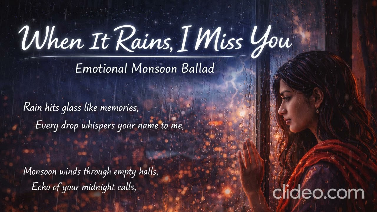 When It Rains, I Miss You 🌧️  Emotional Monsoon Ballad  Heartbreak Rain Song 2026