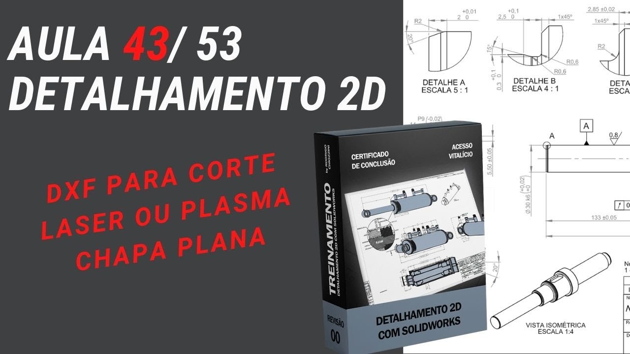 043 - COMO GERAR DXF OU DWG PARA CORTE LASER OU PLASMA NA ESCLA 1:1 CHAPA PLANA