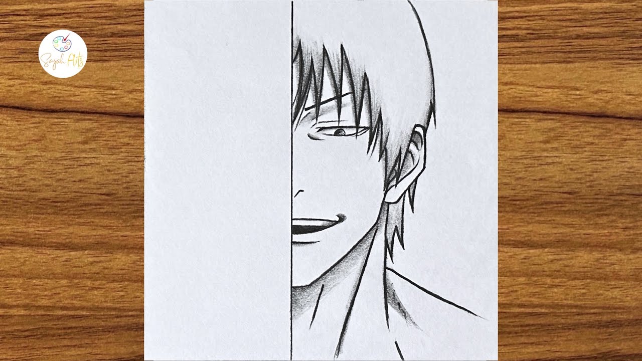 Toji Fushiguro anime drawing || How to draw anime step by step || Easy drawing for beginners