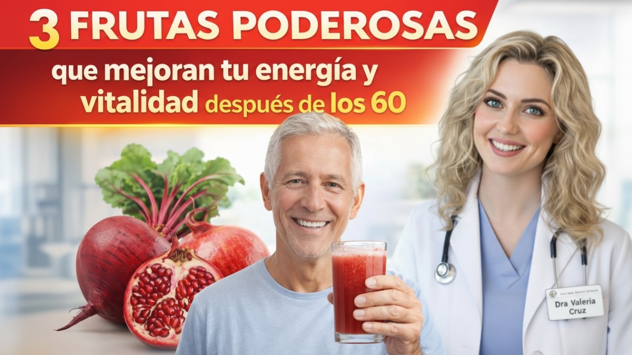 3 FRUTAS PODEROSAS para AUMENTAR tu ENERGÍA y VITALIDAD después de los 60 | salud masculina.