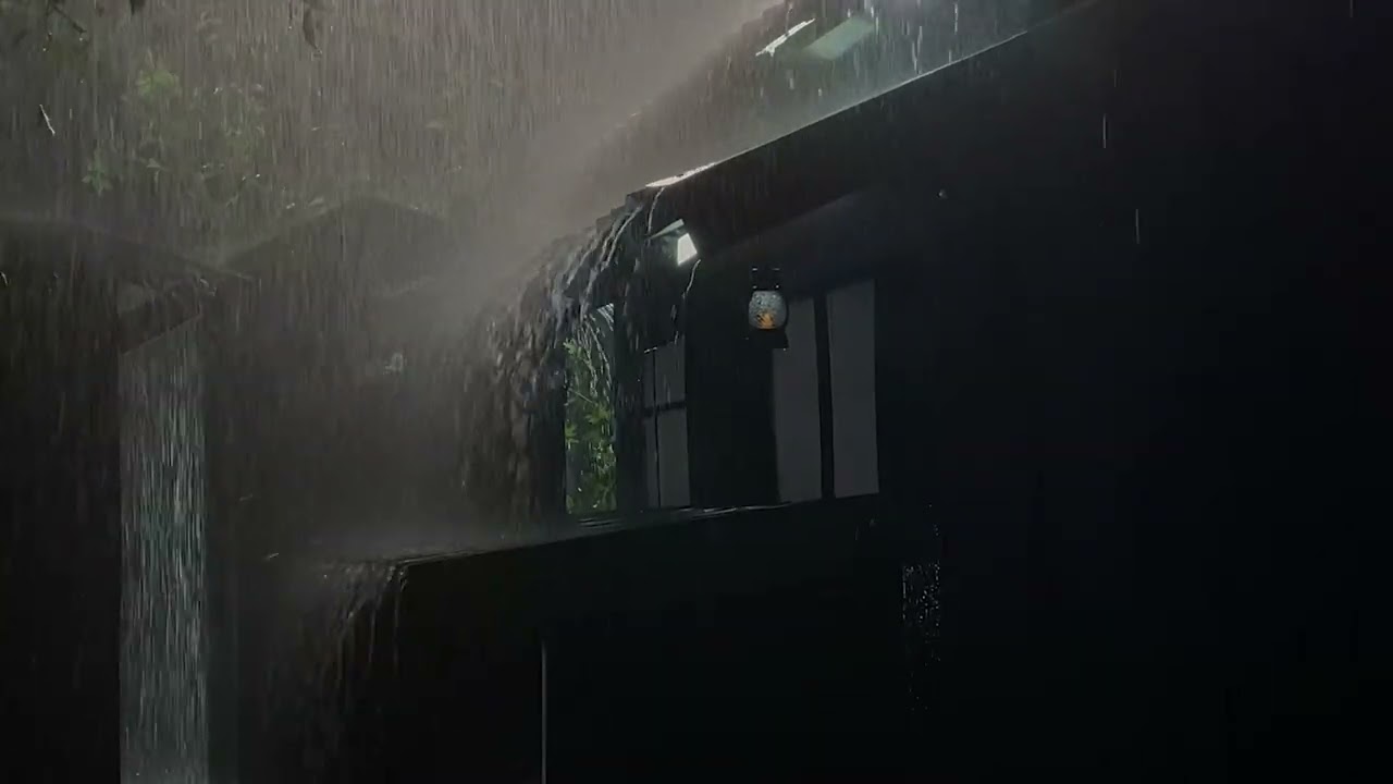 Peaceful Stormy Night | Relaxing Rain Sounds on the Roof