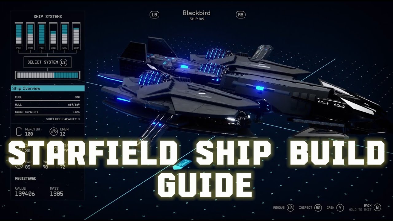 Starfield Ship Build - Blackbird #starfield #starfieldgameplay #starfieldgame #gaming #gamingvideos