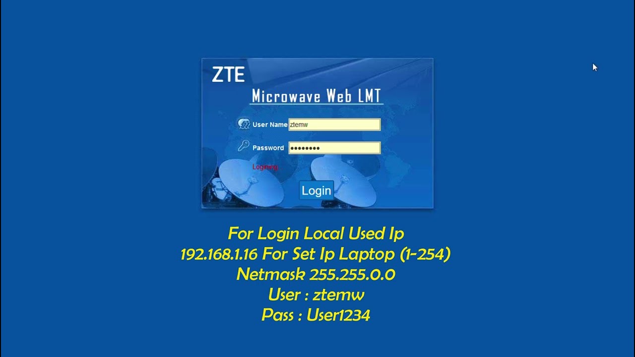 Login ZTE MW NR9150