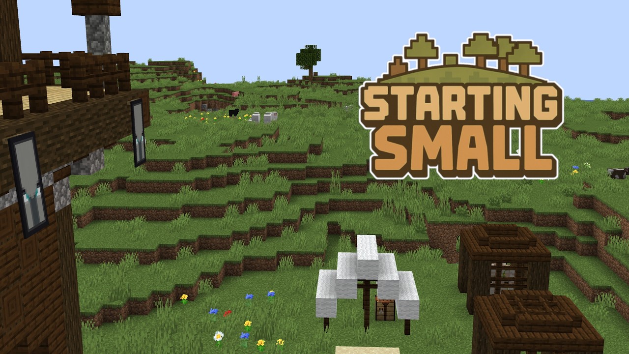 A Starter Base in the Original Minecraft Biome | Starting Small Minecraft Challenge