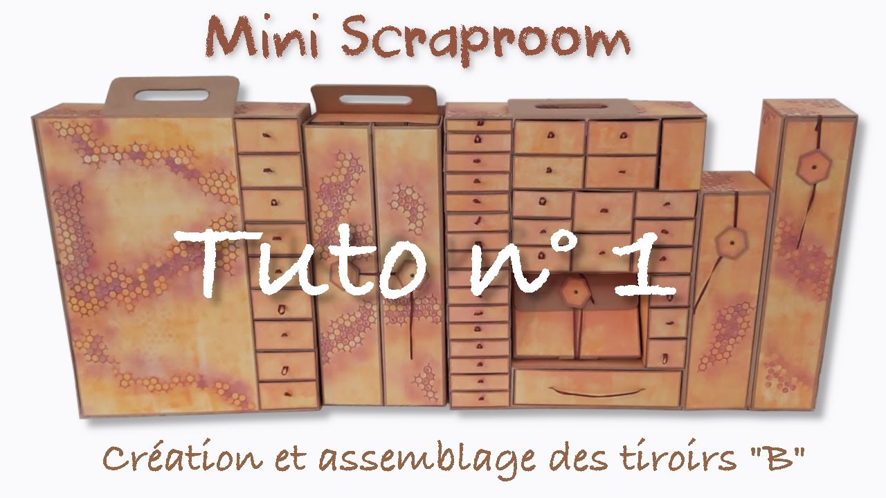 Mini Scraproom Tuto 1/14 : création et assemblage des tiroirs 