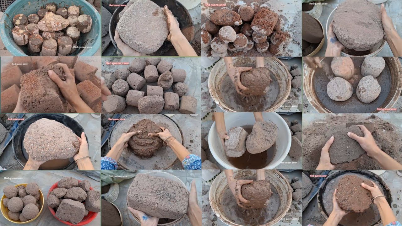 ASMR Edits Brown🤎Multi Gritty Texture Crumbling Compilation🥰|Dry+Water Crumbling Satisfying sounds✨ 