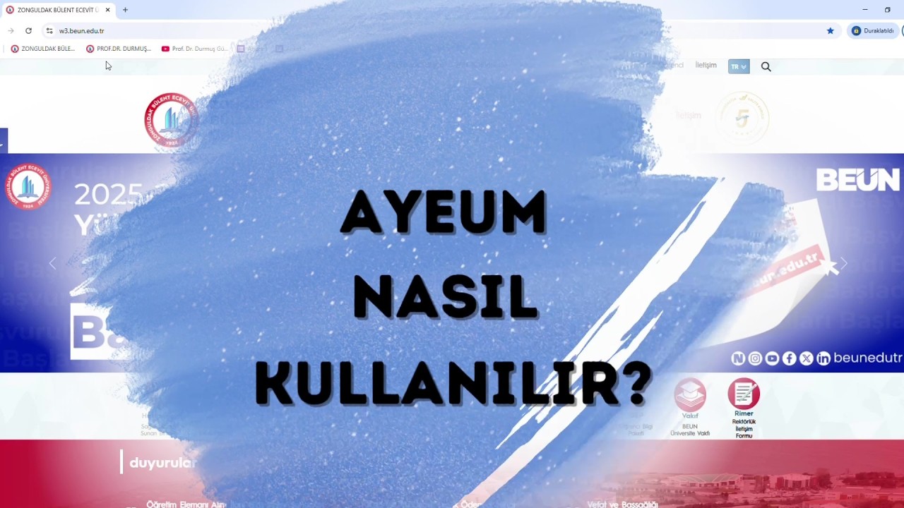 AYEUM Veri Tabanı: Üyelik Oluşturma, Eğitim Videolarına Erişim ve Sertifika Alma Rehberi