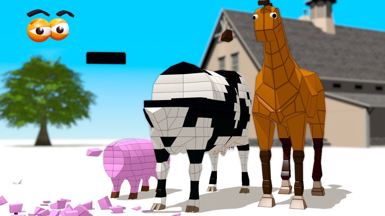 CUBE BUILDER for KIDS (HD) - Build Cattle Farm Animals for Children - AApV
