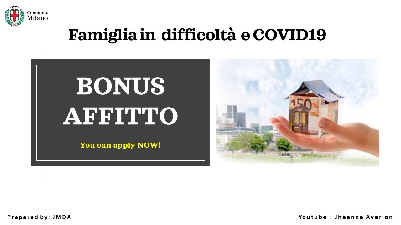 Bonus Affitto Comune di Milano Requirements and Criteria (Contributo affitti requisiti e criteri)