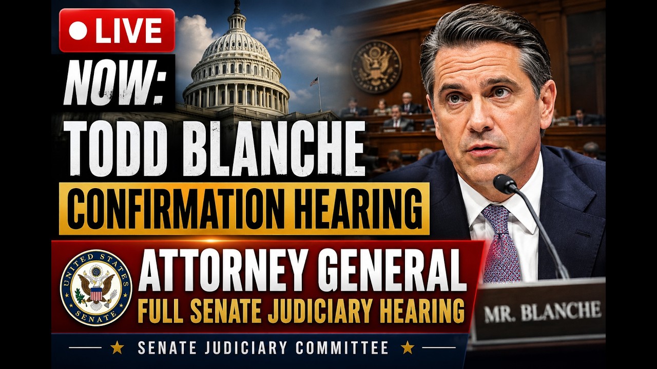 🔴 LIVE REPLAY: Todd Blanche Confirmation Hearing for U.S. Attorney General | July 15, 2026 PT 4