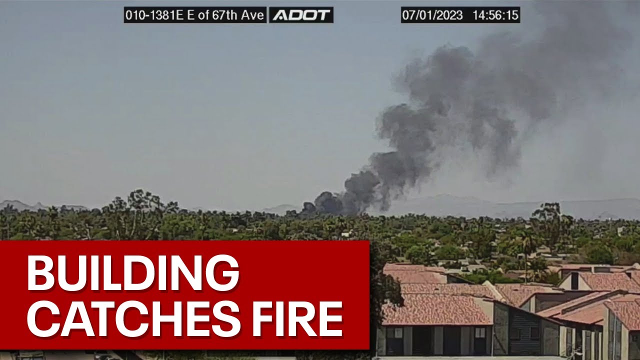 Glendale, Arizona auto shop catches fire