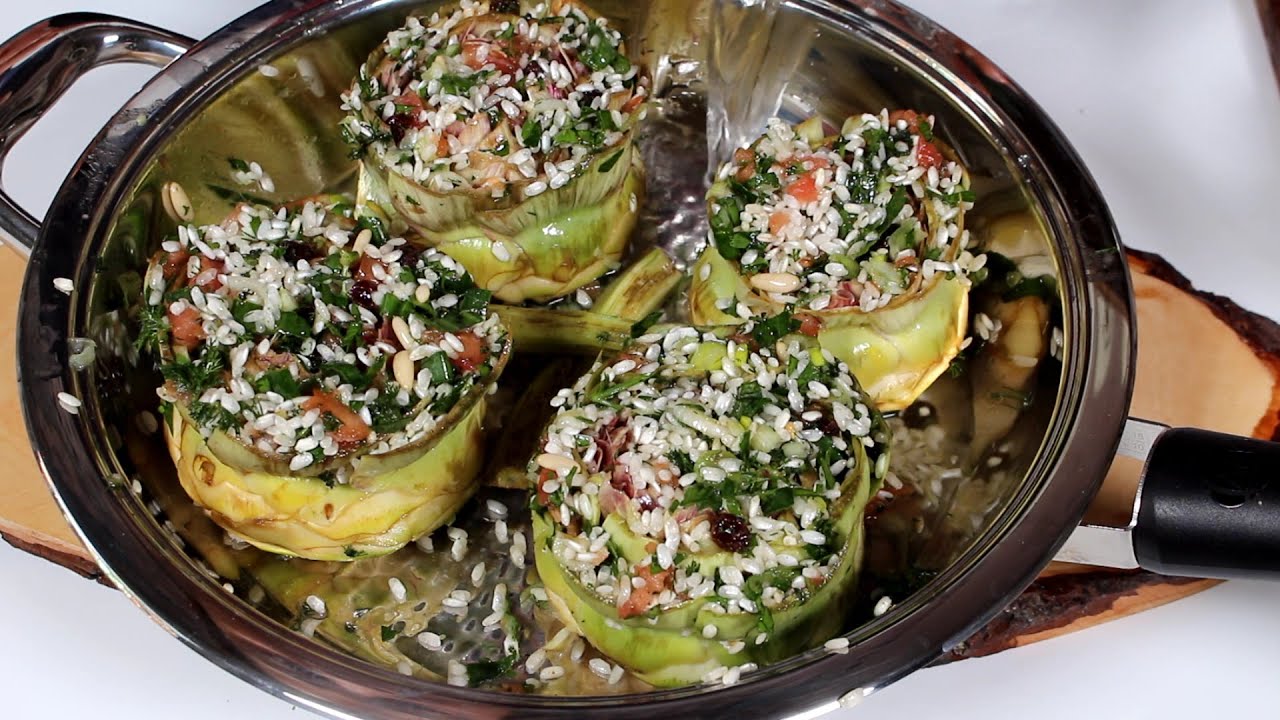 Ein echtes Gourmetessen gefüllte Artischocken VEGAN  I das heilsame und der König der Gemüse