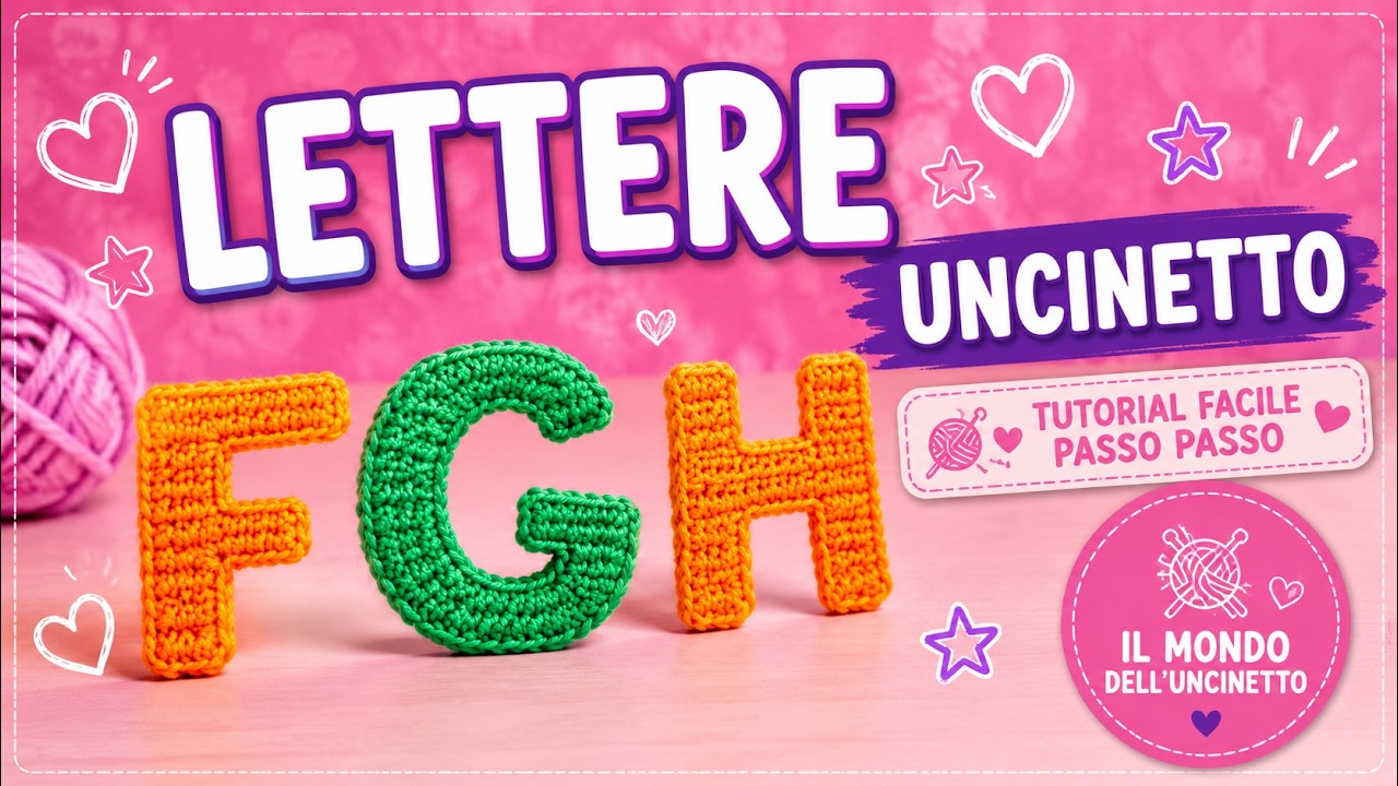 Come Realizzare le Lettere F, G e H con l'Uncinetto: Tutorial Facile Passo Passo!