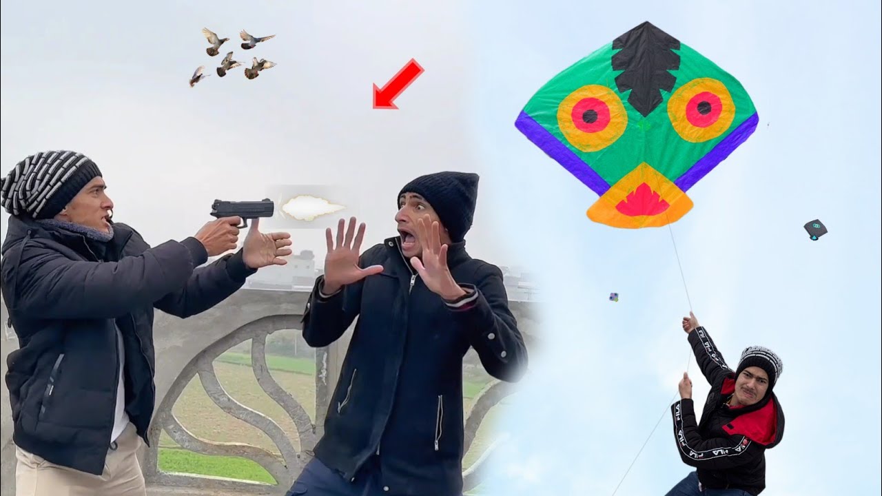 Kite Catch With Gun | Kite Flying 2024