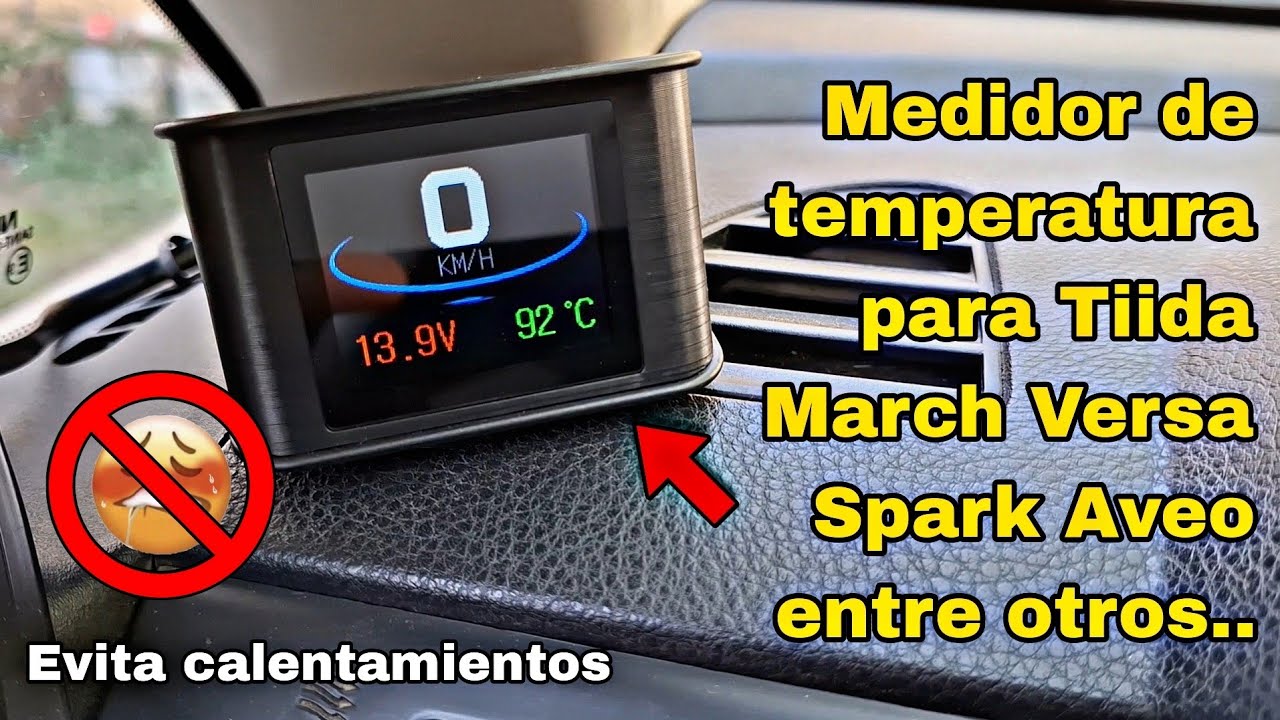 Medidor de temperatura DIGITAL para, Tiida Sonic Spark Kwid Grand i10 MODELOS AUSTEROS y más...