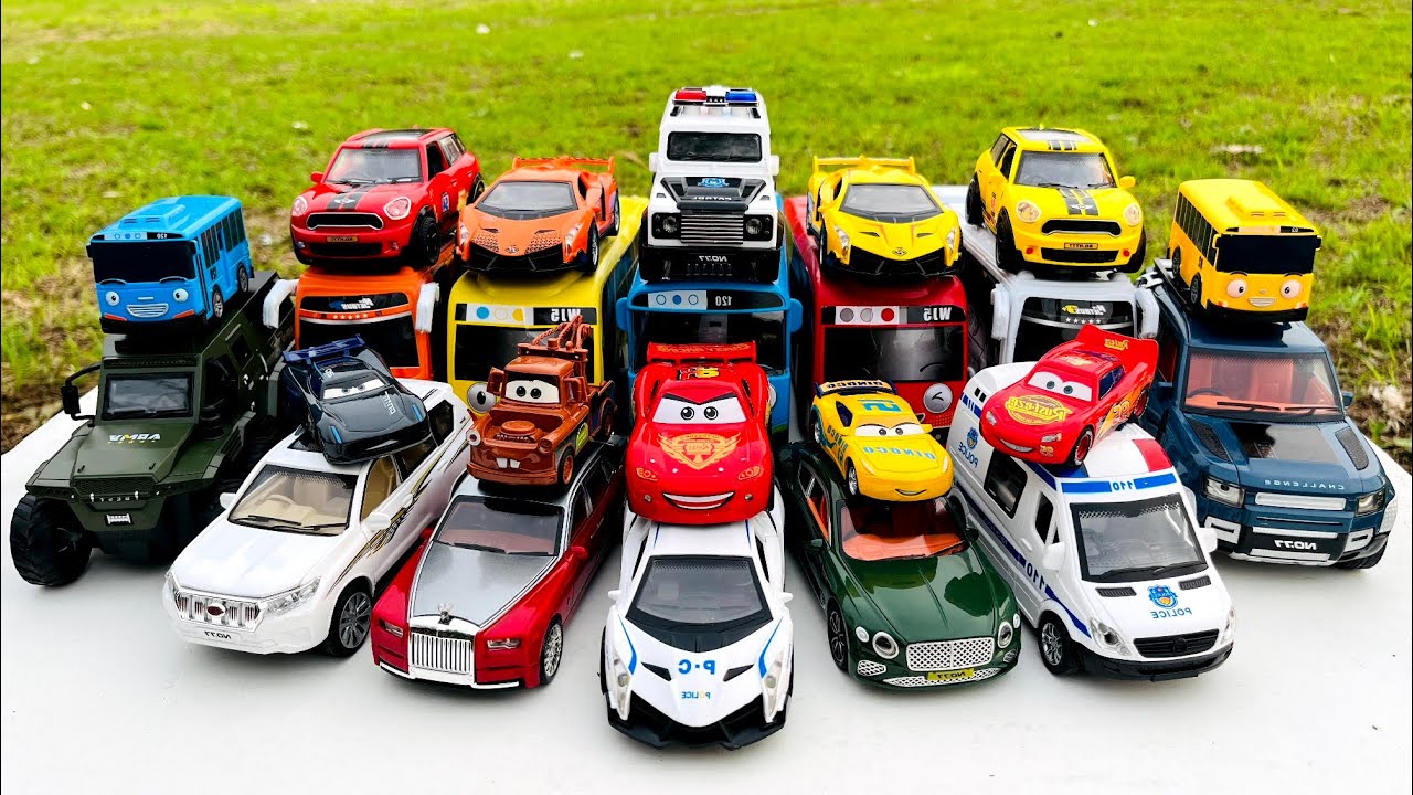 Disney Pixar Cars Unboxing Review Lightning McQueen, Tow Mater, Doc Hudson, Sally Carrera, Tayo #517