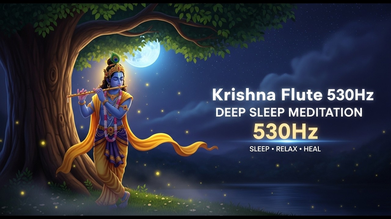 Fall Asleep with Krishna’s Divine Flute 🌙 Deep Sleep Devotional Meditation Music