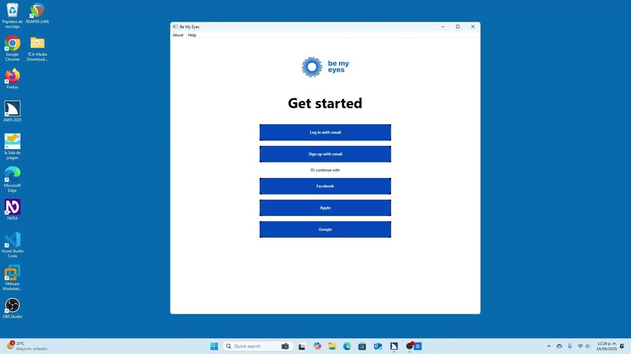 De la instalación al acceso: Be My Eyes: cómo usar la app y solucionar errores de autenticación
