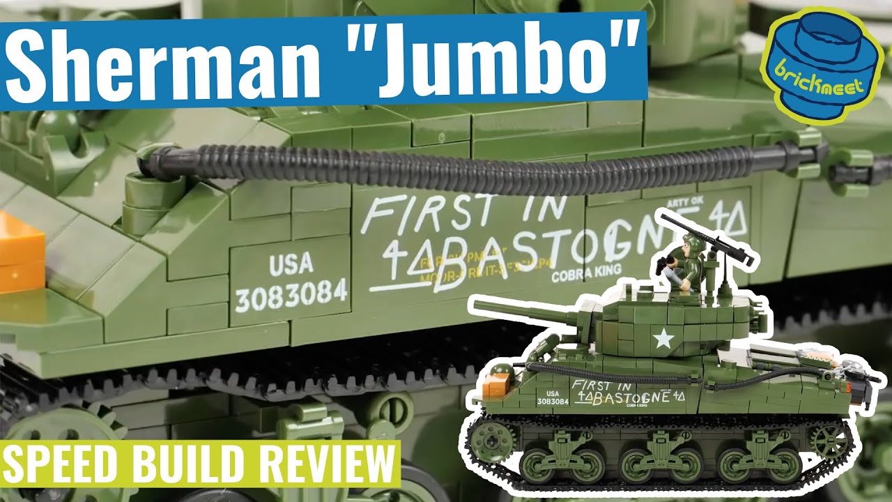 First US Tank in Bastogne - Sherman “Jumbo” aka King Cobra - COBI 2550 (Speed Build Review)