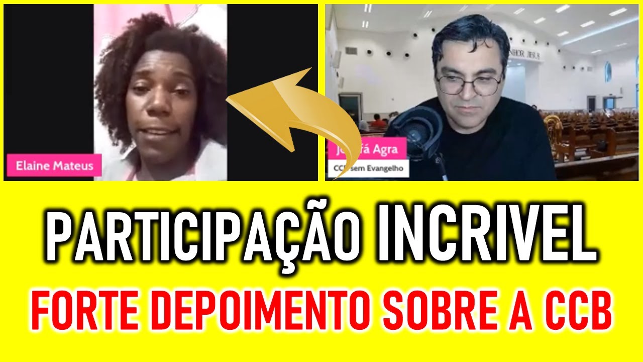 Ex. CCB Elaine Tomada por Deus na live - Uma Participação Incrível - CORTES
