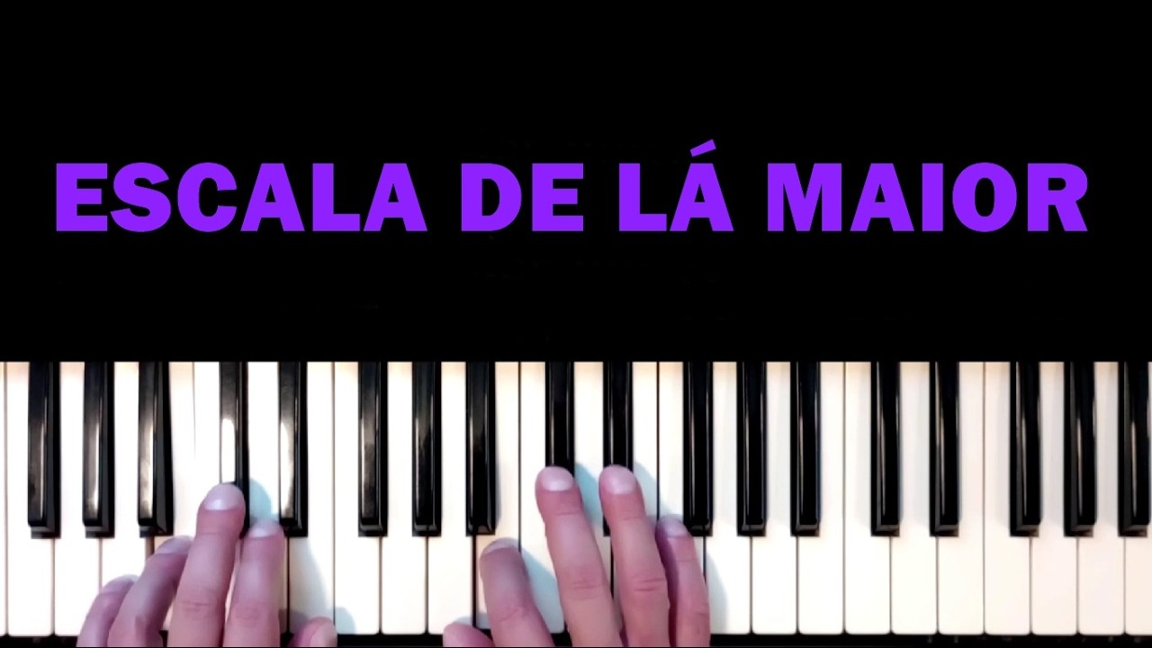 Aprenda como tocar a ESCALA DE LÁ MAIOR com as duas mãos no teclado ou piano