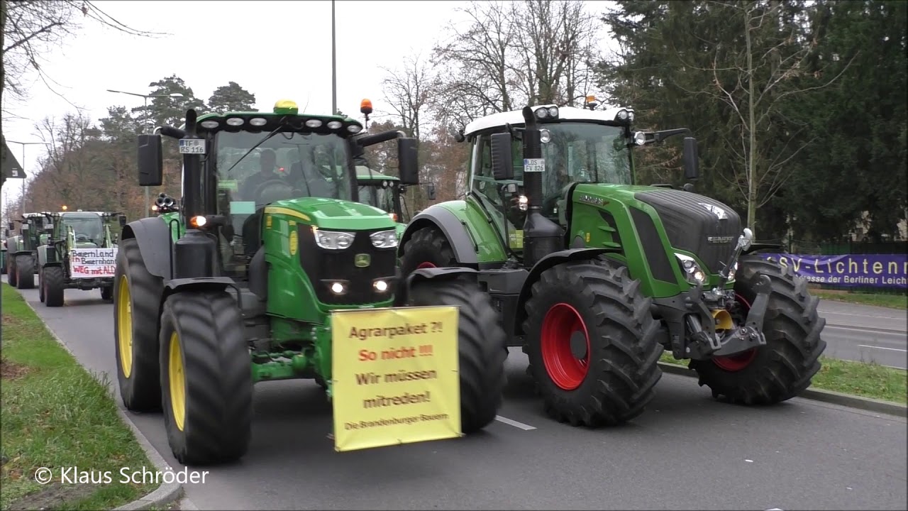 Bauerndemo- Traktor Konvoi- Einfahrt in Berlin Teil 2