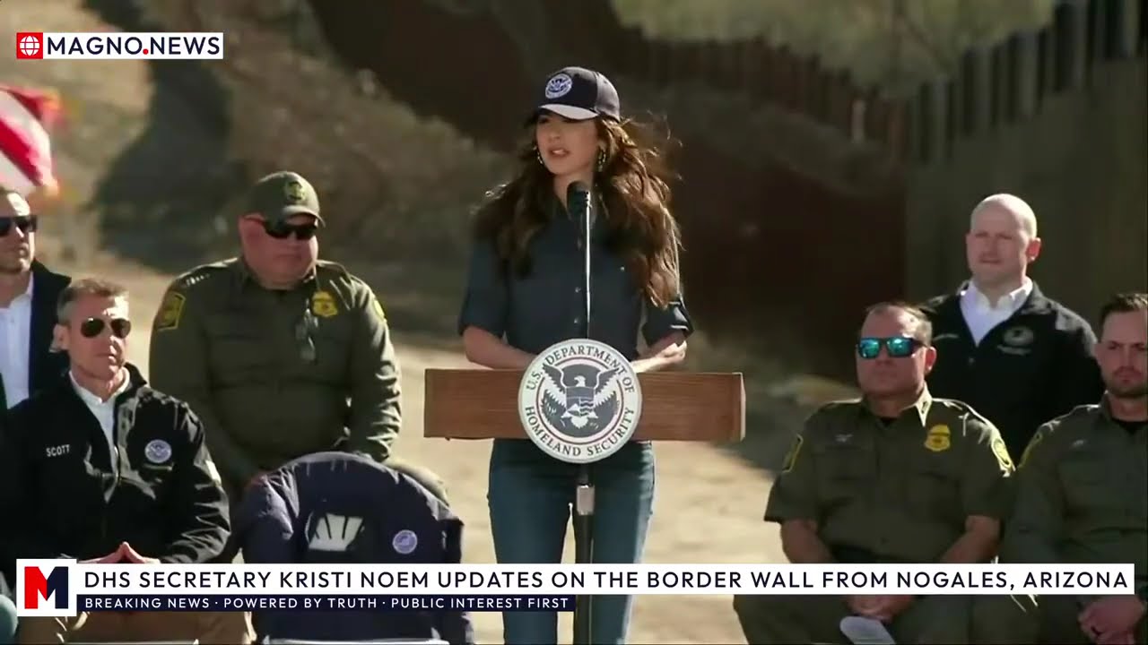 🇺🇸 DHS Sec. Kristi Noem Delivers Remarks at US-Mexico Border Wall in Nogales, Arizona [LIVE]