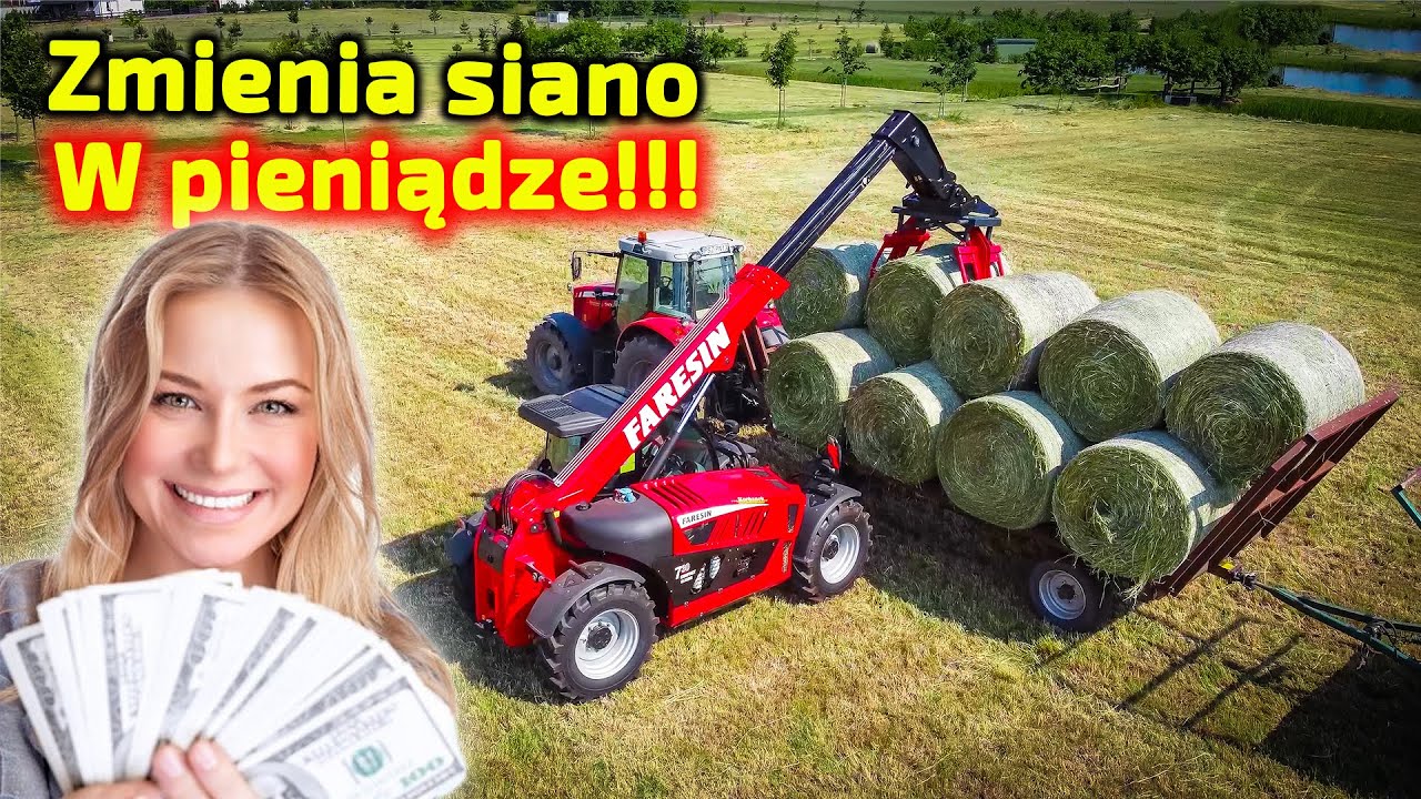 Zmienia SIANO na KASĘ! 👉 Ładowarka Faresin 6.26 i Prasa McHale v6 od Korbanek