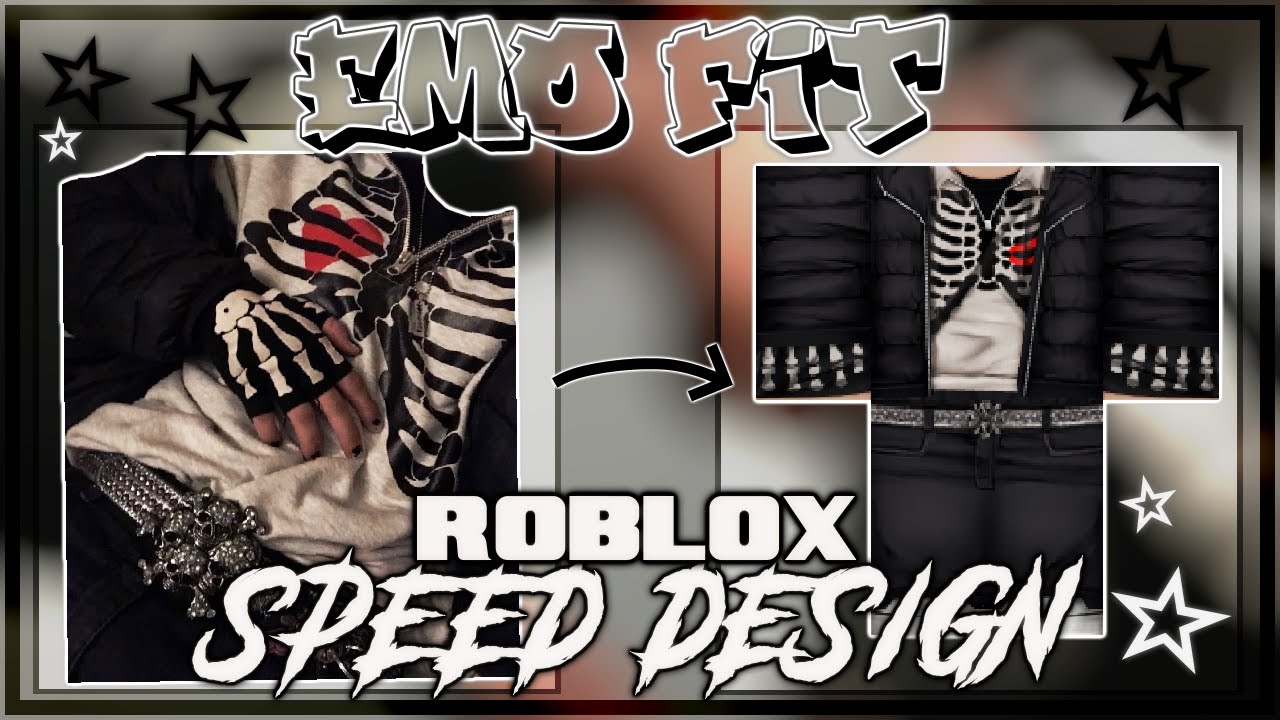 | ROBLOX SPEED DESIGN | Emo Skeleton Fit ♡ Paint.Net