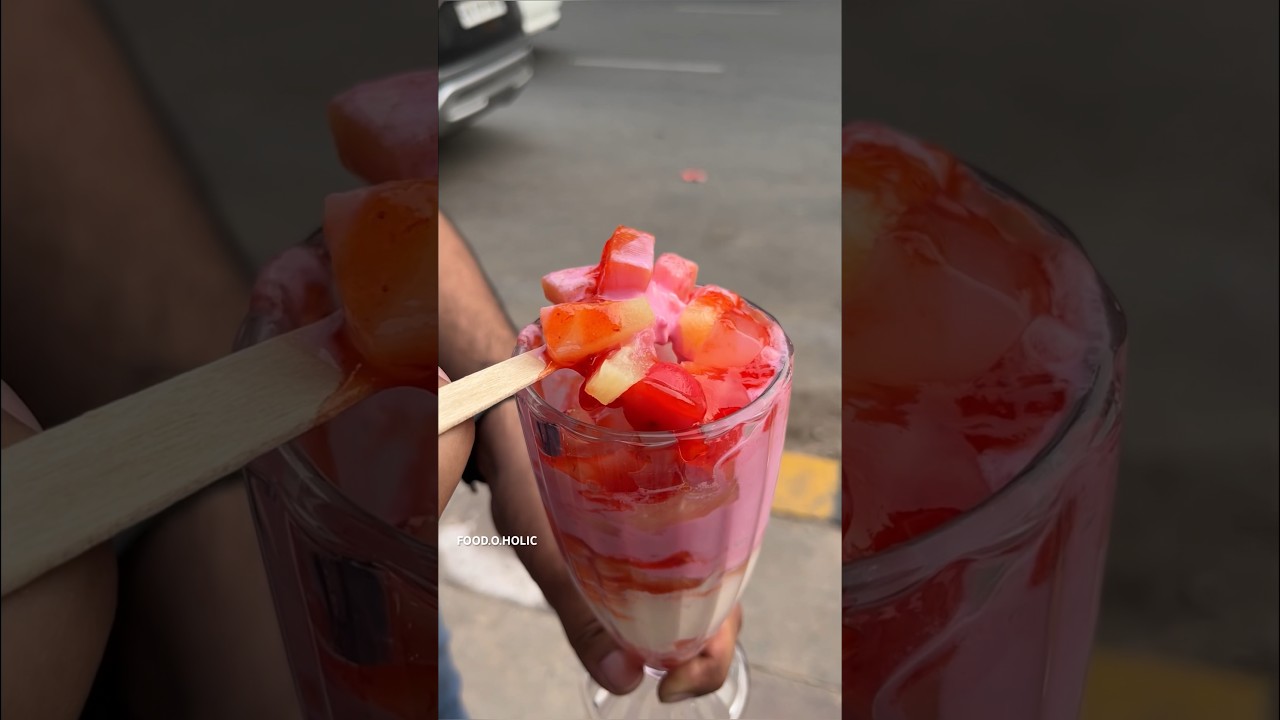 Tutti Frutti Sundae💗 #icecream #sundaeicecream #chocolate #dessert #fruits #ytviral #recipe #easy