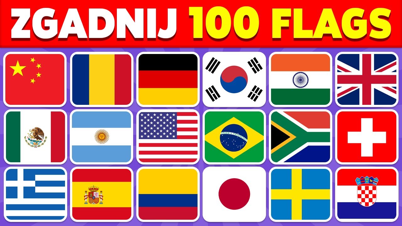 🚩 Zgadnij Kraj po Fladze Quiz 🌎 | Czy Potrafisz Zgadnąć 100 Flag?