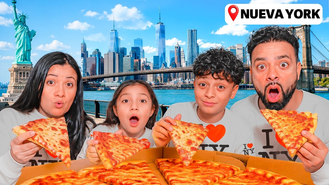 COMIENDO PIZZA EN NUEVA YORK POR 24 HORAS😅