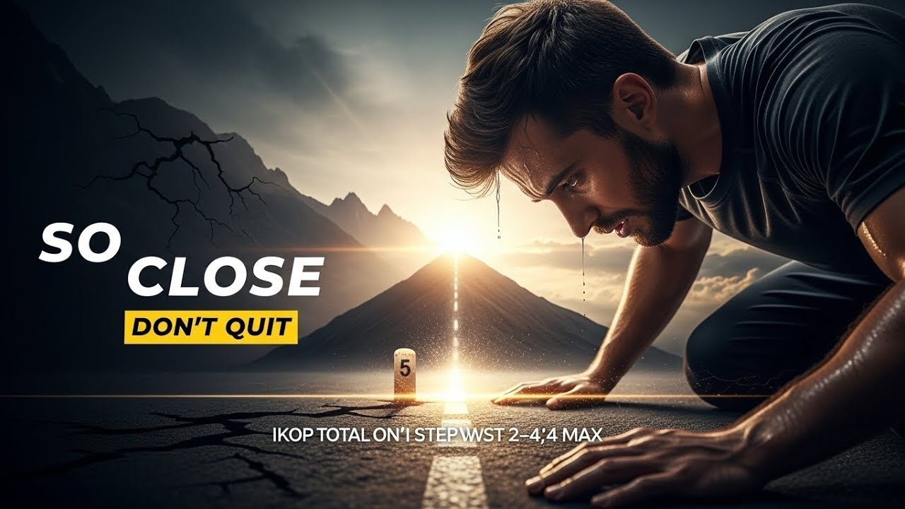 You’re Closer Than You Think — Don’t Quit Now