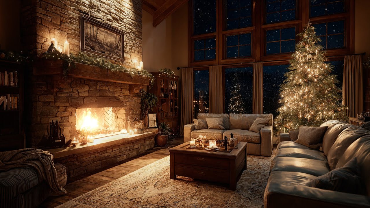 Soft Snow and Firelight in Motion ❄️ A Winter Soundscape for Focus and Calm