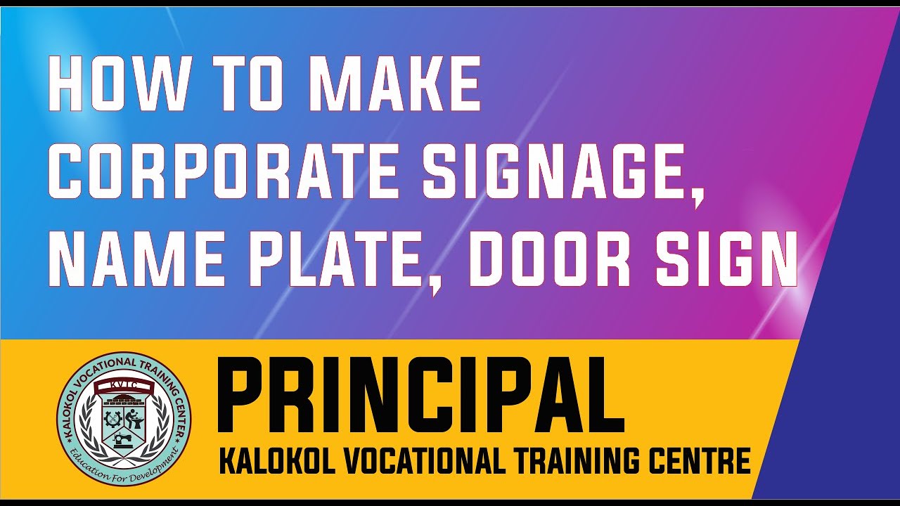 How to Create Corporate Signage, Name Plate, Door Signage, Office Sign
