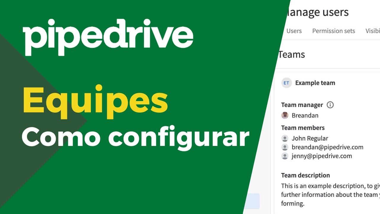 Como criar equipes (grupos de visibilidade) no PIPEDRIVE?
