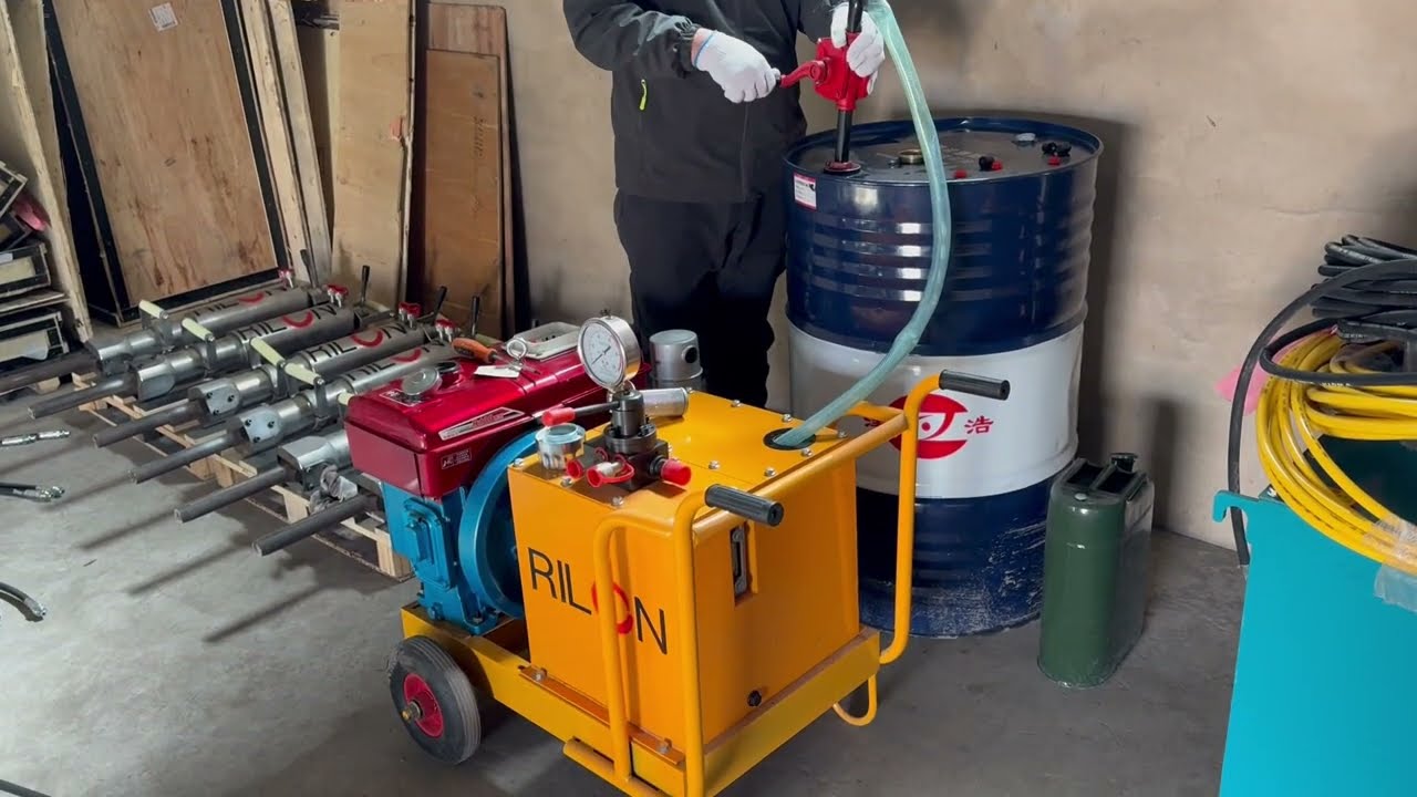 Rilon hydraulic rock splitter installation and operation tutorial