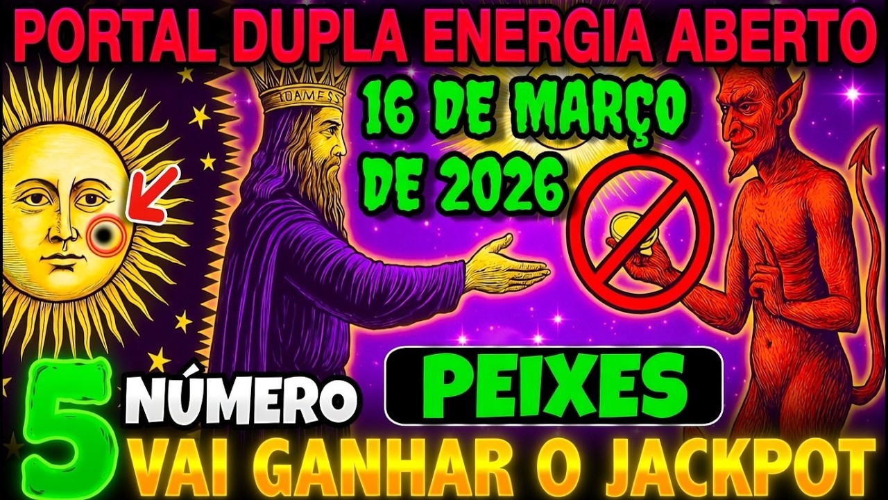 PEIXES ♓ 5 NÚMEROS DA SORTE QUE PODEM MUDAR SUA VIDA EM 16 DE MARÇO DE 2026 💰🔮