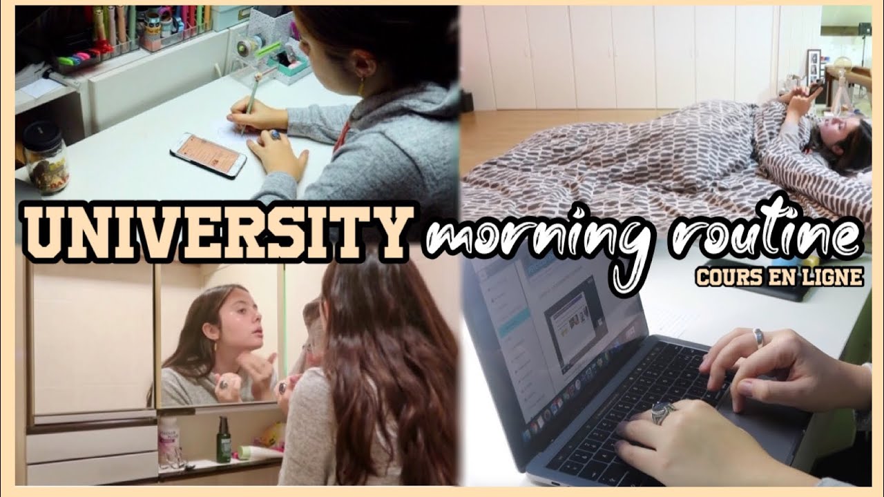 SCHOOL MORNING ROUTINE : 👩🏻‍💻 COURS EN LIGNE 👩🏻‍💻