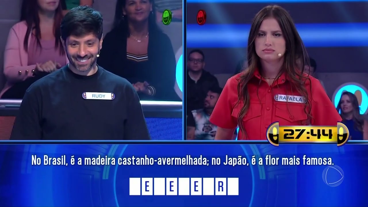 ACERTA OU CAIA: Rafaela da dupla com Juliana perde duelo com Rudy e cai no buraco
