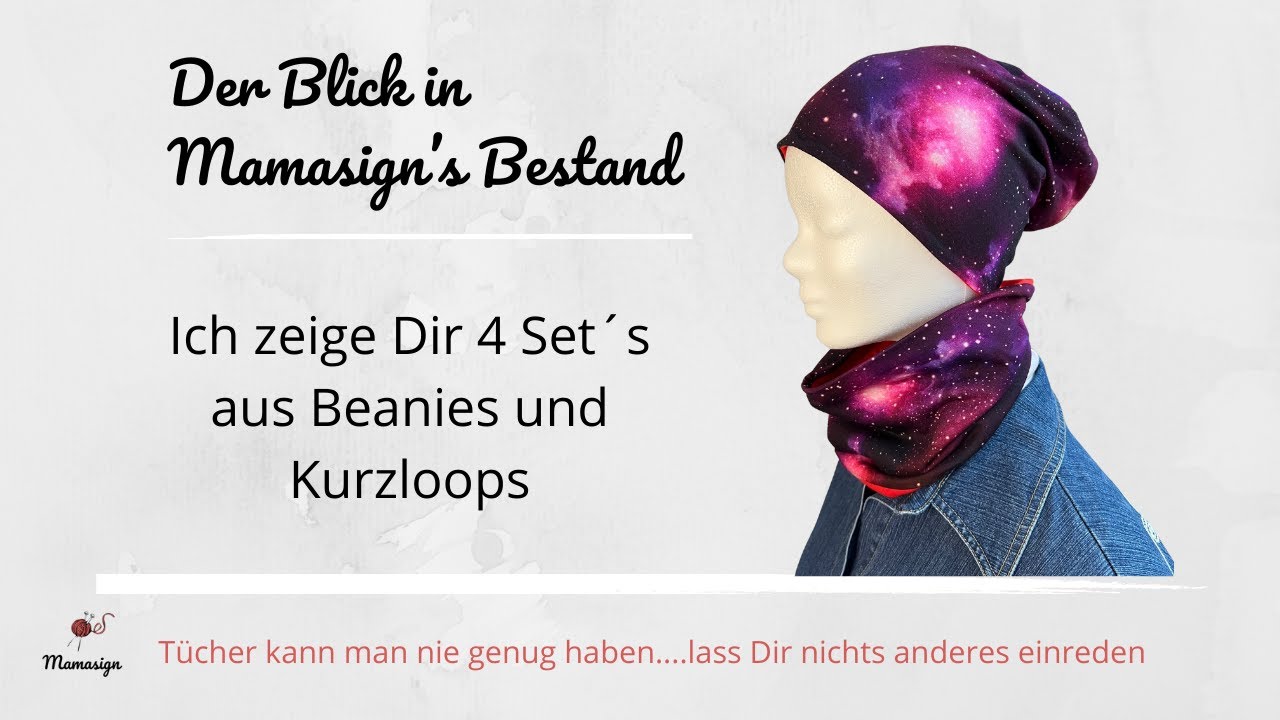 Beanies allein sind schon cool und mit passender Halssocke ein super Set - Blick in den Bestand