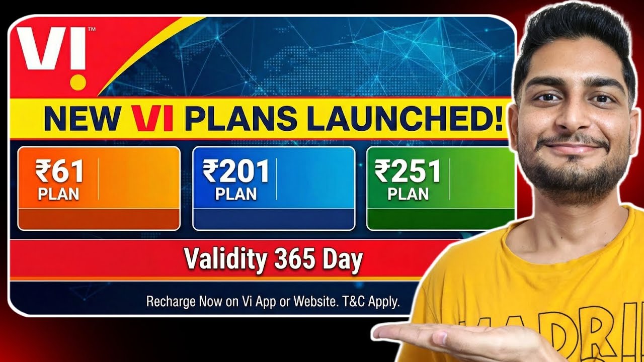 Vi Launch New Plan | ₹61 ₹201 ₹251 | Validity 365 Day Of Insurance