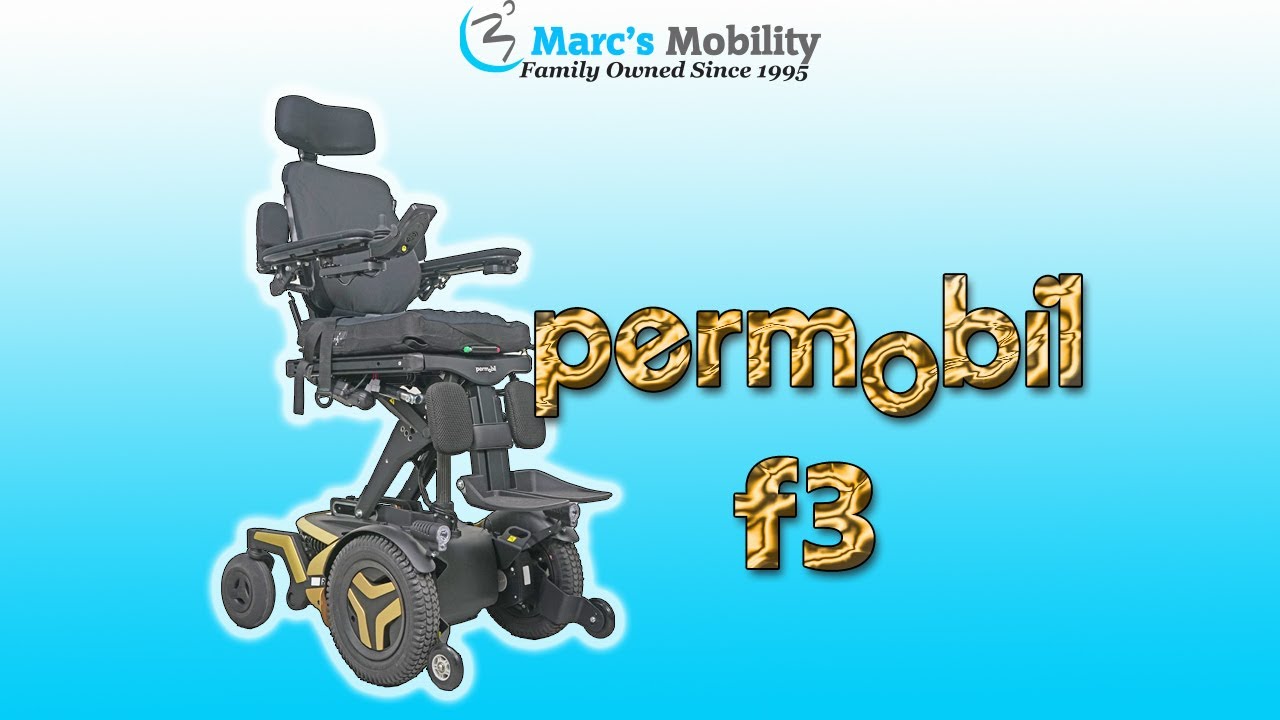 Permobil F3 Loaded with Seat Lift and Anterior Tilt in Gold - Review # 7603 marcsmobility.com