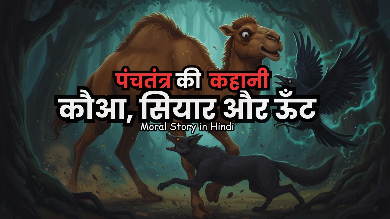 कौआ, सियार और ऊँट | Panchatantra Ki Kahani | Moral Story in Hindi | सीख देने वाली कहानी