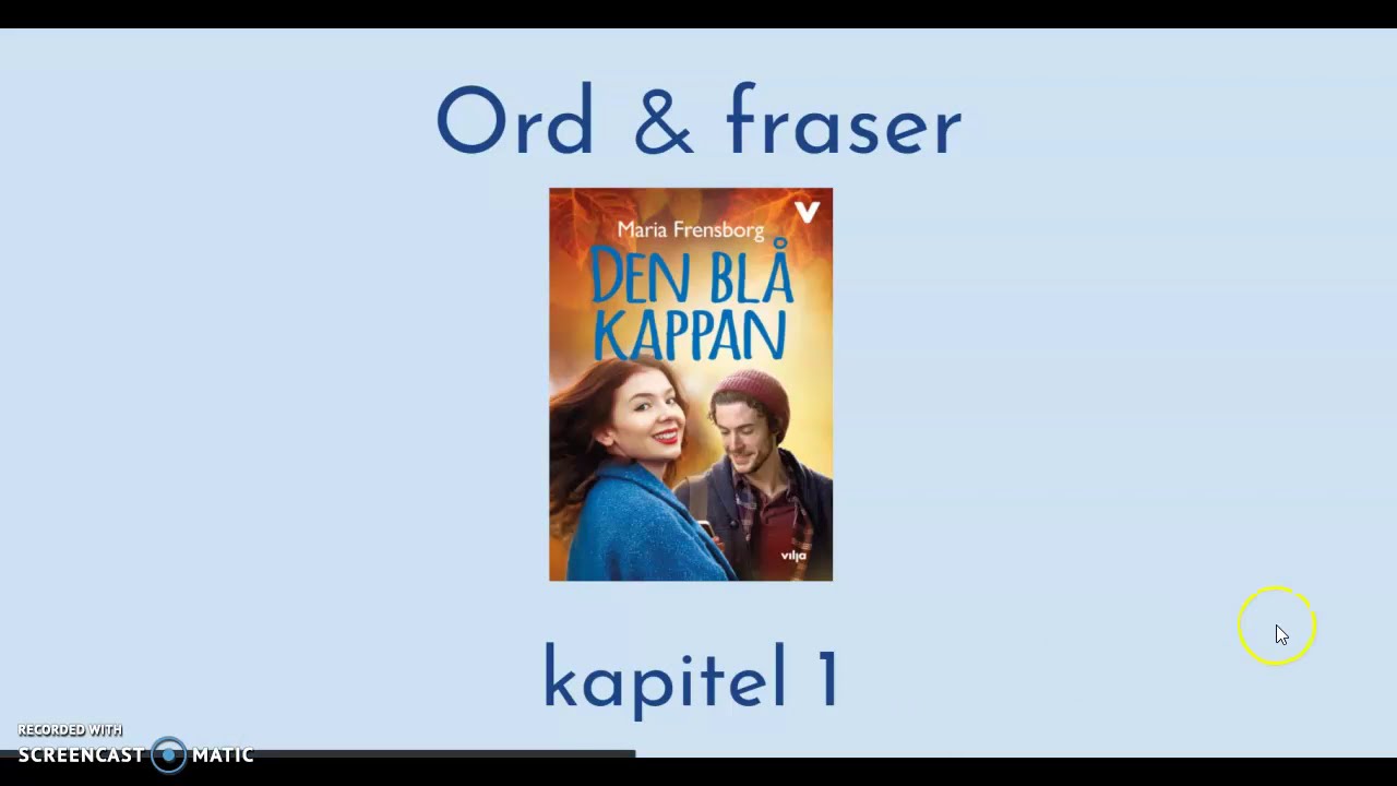 Den blå kappan kap. 1 Ord och fraser