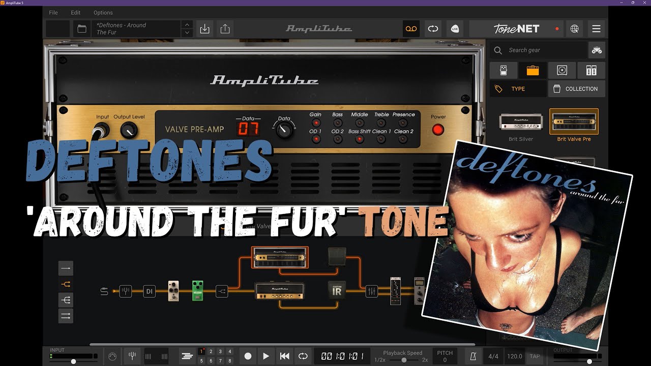 Deftones AROUND THE FUR guitar tone - AmpliTube 5