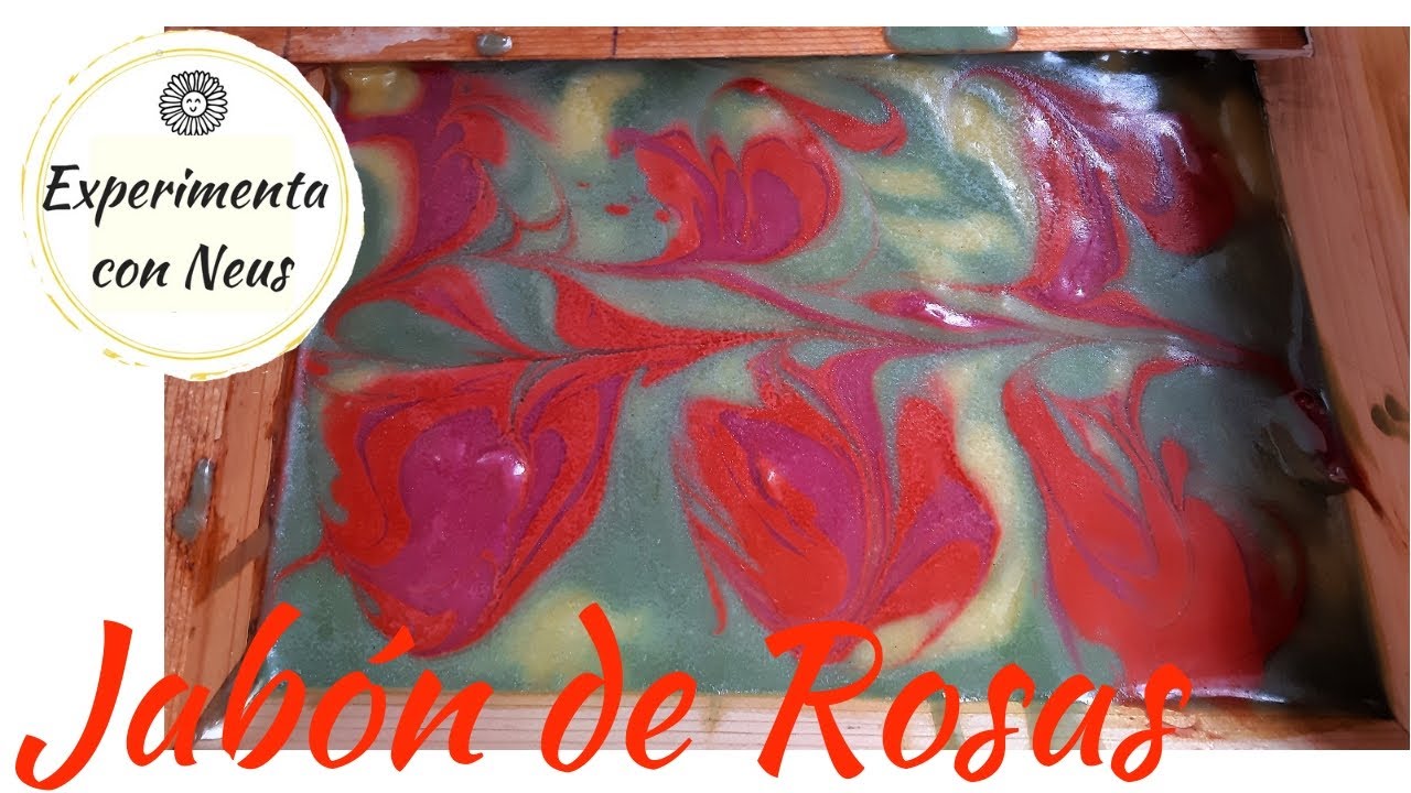Jabón de rosas. Técnica de tubos.